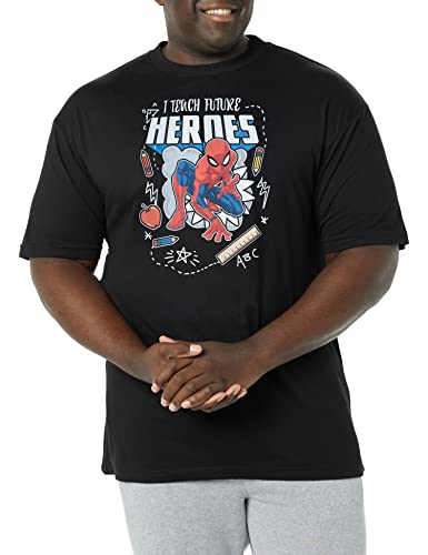 Spider Teach T-Shirt Homme Marvel vêtement coton imprimé col rond