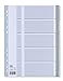Produktbild ELBA 400028104 Universal-Register blanko 5 Taben 5-teilig A4 aus Kunststoff Plastikregister grau Ordner Ring-mappe Ringbuch Hefter