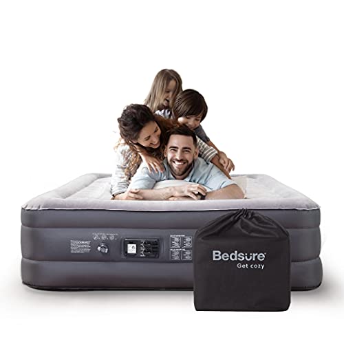 Bedsure Queen Air Mattress with Built in Pump - 18  Raised Inflatable Mattress Double Air Beds for Camping and Indoor Use