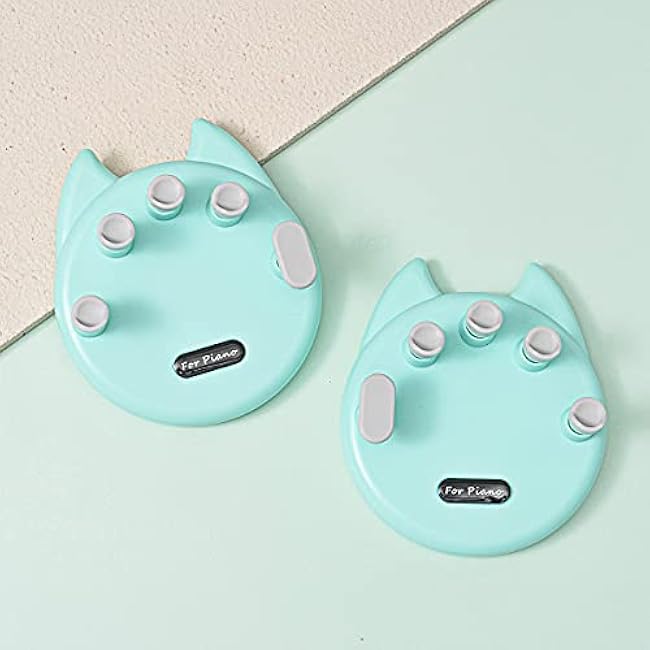 Piano Finger Trainer Silicone Hand Grip Exerciser Ergonomic Training Finger Pressing Posture Correction Tool for Guitar Piano Trigger Finger Training and Grip 1pair (Green)