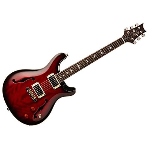 PRS Guitars 6 String SE Hollowbody Standard Fire Red Burst with Case, Right (105534:FR) Cover
