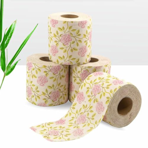 Papel higiénico de bambú creativo con estampado floral refinado 6