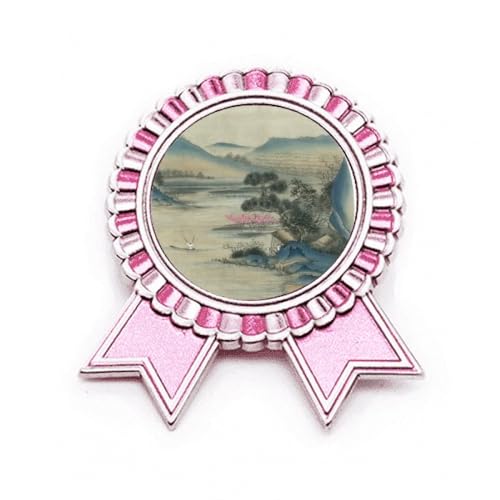 Pin's en métal Hills rose bateau de pêche chinois broche anti-chute M