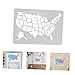jojofuny Wall Spraying Stencil Template for DIY Home Decor USA Map Design for Painting Walls and Crafts Easy to Use Reusable Art Tool for Creative Projects