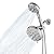 Watersong Shower Head with Handheld Sprayer Combo, High Pressure Handheld Shower Head Set, High Flow Bathroom Shower Head, 6-Setting Showerhead, 5-Setting Rainfall Spray, Brushed Nickel
