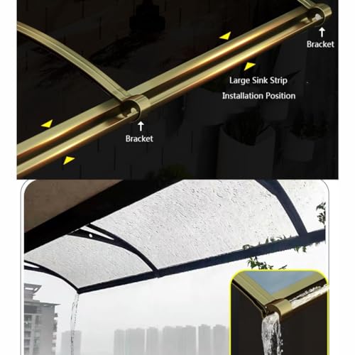 Abri de porche transparent design et durable pour menuiserie - 5