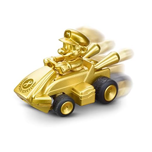Carrera Mini RC Nintendo Mario Kart mit Gold Mario I Ferngesteuertes Auto ab 6 Jahren für drinnen & draußen I Mini Mario Kart Auto mit Fernbedienung zum Mitnehmen I Spielzeug für Kinder & Erwachsene