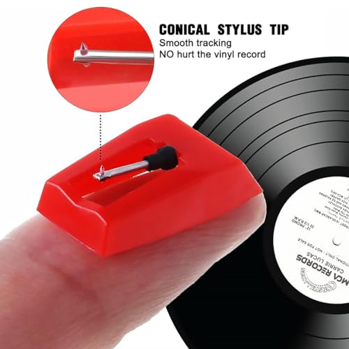 ZKSXOA 3 Pcs Tourne Disque Aiguille, Aiguille Tourne Disque, Universelles Aiguille Tourne Disque Aiguilles Diamant de Stylet de Remplacement Aiguille pour Vinyl Tourne-Disque Accessoires, Rouge - Les Beatles, Paul McCartney, John Lennon, RIngo Starr, George Harrison ZKSXOA 3 Pcs Tourne Disque Aiguille, Aiguille Tourne Disque, Universelles Aiguille Tourne Disque Aiguilles Diamant de Stylet de Remplacement Aiguille pour Vinyl Tourne-Disque Accessoires, Rouge – Image 4