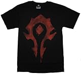 World of Warcraft Horde Symbol Spray Men's T-Shirt, Charcoal/Black, Large