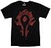 World of Warcraft Horde Symbol Spray Men's T-Shirt, Charcoal/Black, Large