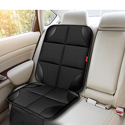 XHYANG Car Seat Protector 1 Pack Car Seat Cushion Mat Thickest Padding,Waterproof 600D Fabric Car Seat Covers for Non-Slip Backing Mesh Pockets for Baby and Pet (Black, 2 Pcs) by XHYANG - Image 6