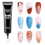 Makartt 3D Gel Nail Art - 15g Rhinestone Glue Gel for Nail Charms, Multifunktionales Skulptur-Nagelgel für DIY-Nageldesign, Nagelschnitzerei Nagelmodellage Hause (Klar)