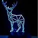 Produktbild RQMQRL Retro Tierdekoration Ren 3D USB Led Lampe Elch Deer Farben Ändern Weihnachten Romantische Geschenk Schreibtisch RGB Nacht Glühbirne