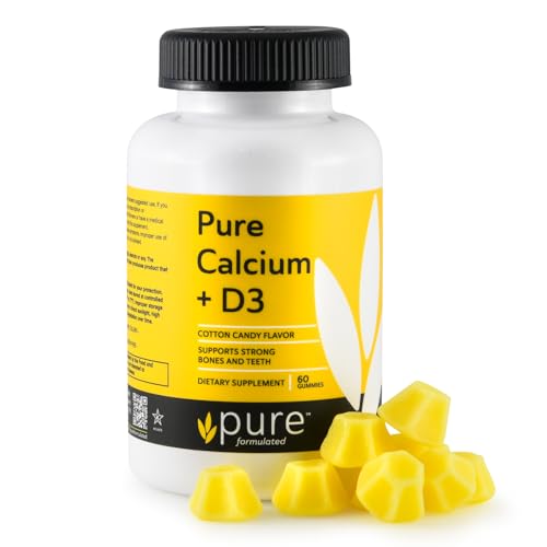 pure-formulated-Chewable-Calcium-Vitamin-D3-Gummies--Vegan-Vitamin-Supplements-for-Bones-Teeth-Support-1000-IU-Gluten-and-Dairy-Free-Kosher-60-Gummies