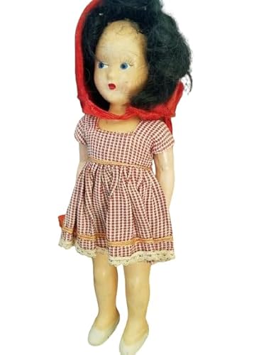 Vintage German Plastic Doll Red Riding Hood Hat, Whether displayed