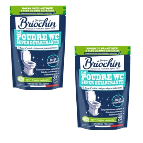 Pack de 2 poudre WC super détartrante 500g - JACQUES BRIOCHIN