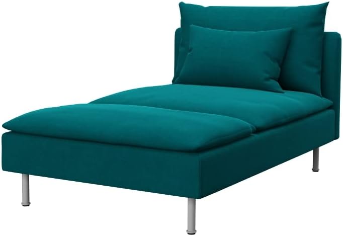 Soferia Replacement Compatible Cover for Söderhamn Chaise Longue, Fabric Softi Chocolate