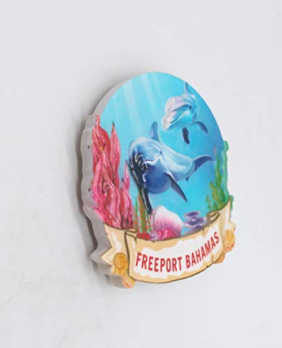Imán decorativo cuadrado de resina 7x7 cm Freeport miniatura 7