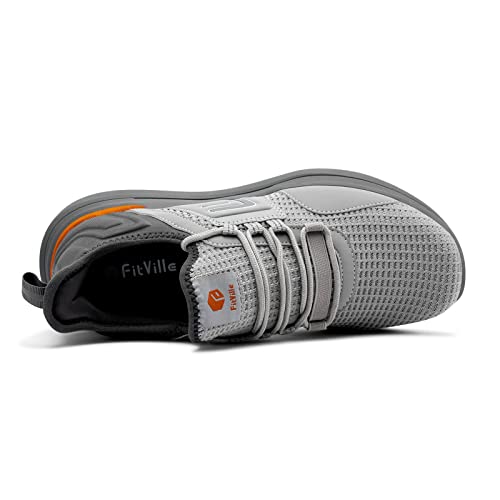 Fitville Women's Wide Sneakers Road Running Walking Athletic Shoes With Wide Toe Box - Fresh Core(Gray,8.5 Wide) #TOP2