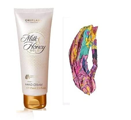 Oriflame Milk & Honey Gold Hand Cream -75 ml and stylish hair/head band [ASSORTED] - COMBO-image-14