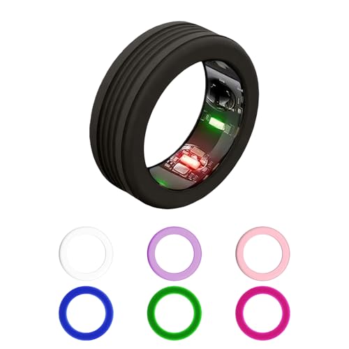 Oura Ring 4 用 シリコン保護カバー スマートリングケース SpinoArmor 超薄 軽量 耐衝撃 フィット感 柔らか素材 擦り傷防止 装着感そのまま 着脱簡単（ブラック）（Sサイズ）の商品画像（Amazon）