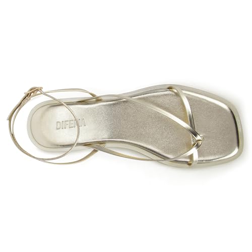 Image of Womens Flats Sandals Square Toe Strappy Ankle Strap Flats