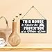 Cat Lover Gift Farmhouse This House is under the Protection of a Maine Coon Cat Wooden Hanging Sign Rustic Wall Art Home Decoration 12 x 6 Inches