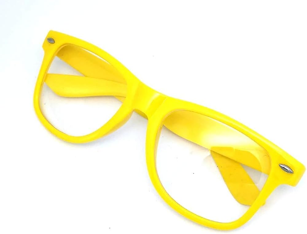 Nerd Glasses w/Clear Lenses (10 or 20 Pack) - Black or Multi-Colored Frames - Ages 12+, Non-Prescription, Unisex (Multi-Color - 20 Pack) : Clothing, Shoes & Jewelry