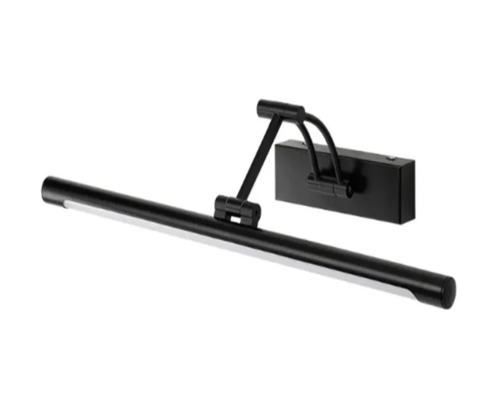 Lampa ścienna LED do łazienki Lustro przednia Lampa do makijażu Toaletka Lustro Lampa ścienna Metalowa składana szafka Kinkiet Oświetlenie Lustre Pełne pokrycie(Warm,Black-43cm)