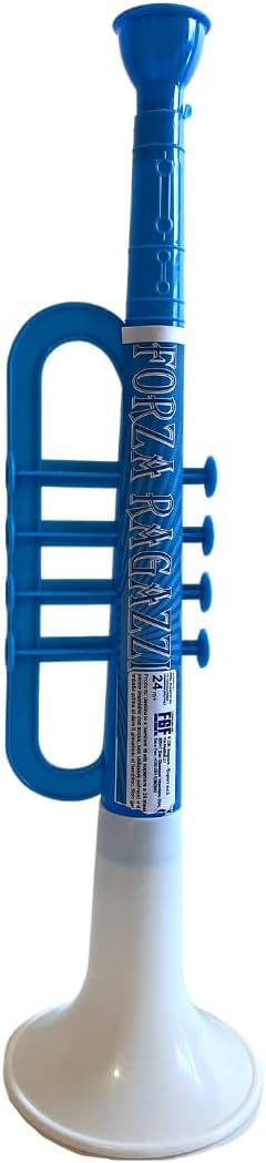 Tromba Da Stadio Forza Ragazzi - 37 Cm, Bianca E Azzurra Per Europei 2024