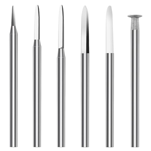 6Pcs 3mm Shank Wood Carving Drill Bits Set - Engraving/Grinding