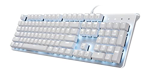 I-Rocks K75M Illuminated Mechanical Keyboard, 104 Keys, With Cherry Mx Switches, Pbt Keycaps, Backlit Led Light And Shortcut Keys - Programmable Light & Macro Recorder (Cherry Mx Red Switch, Silver) #TOP7