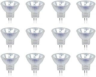 DoRight MR11 Halogen Bulbs 12V 35W, Dimmable GU4 Bi-Pin Base MR11 Halogen Light Bulbs 35MM Diameter 2 Pin Reflector Lamp Warm White 2800K with Glass Cover for Recessed Accent Lighting (12-Pack)