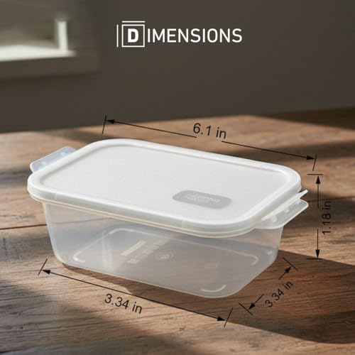 Image of Set of 3 Meal Prep Food Storage Containers 1200ml Each | Airtight Leakproof Stackable BPA Free Plastic Fridge & Freezer Organizer Boxes for Kitchen Storage White