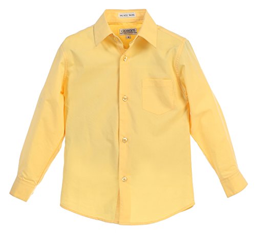 Image of Gioberti Boys Long Sleeve Solid Dress Shirt