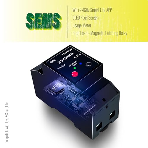 Aulifants Monitor de energia inteligente SEMS disjuntor monofásico medidor de uso de eletricidade Wi