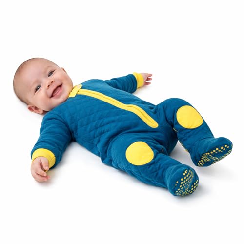 Baby Deedee Sleepsie Quilted - Cotton Baby Footie Pajama, Footed Pajamas, Winter Baby Clothes, Between-Leg Zipper for Easy Diaper Changes, Toddler Sleep and Play 18-24 Months, Moonlight Sun