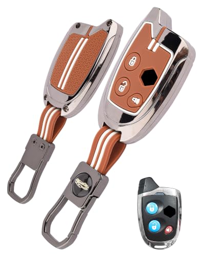 Image of Coll of Fest Premium Metal Silicone Brown Key Cover Compatible with Maruti Suzuki Nippon 3 Button Smart Key Cover Metal & Silicon Protection Glow in the Dark
