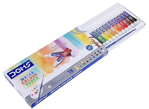 Image of Doms Water Colour Tube | 18 Shades | Deeply Rich and Vibrant Pigment | Quick Drying
