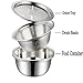 Germany Multifunctional Stainless Steel Basin,304 Stainless Steel Microporous Colander,Multifunction Stainless Steel Basin with Grater,Strainer and Drain Basket(11.02)