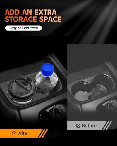 Image of CDEFG for 2023-2025 2026 Honda HR-V HRV Center Console Cup Holder Organizer Insert TPE Accessories
