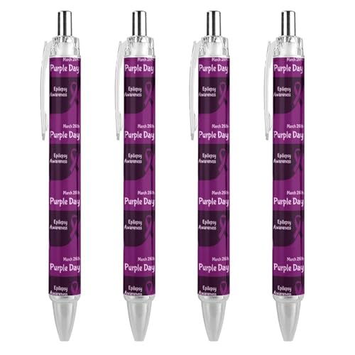 Stylo à bille rétractable encre noire sensibilisation épilepsie 2023 fournitures de bureau école