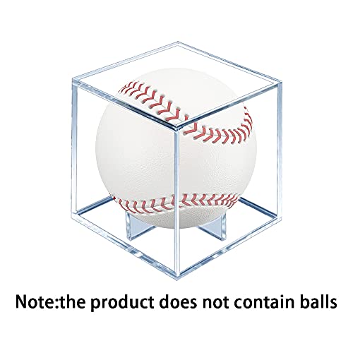 Jaragar Baseball Display Case 2 Pack, Uv Protected Sport Collectibles Baseball Holder Acrylic Cube Memorabilia Display Box, Official Baseball Autograph Display Case For Official Size Baseball #TOP5