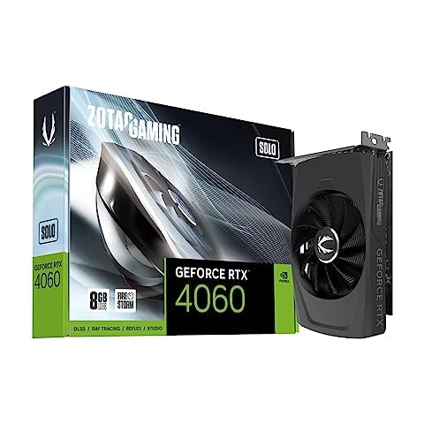 ZOTAC Gaming GeForce RTX 4060 8GB Solo DLSS 3 8GB GDDR6 128-bit 17 Gbps PCIE 4.0 Super Compact Gaming Graphics Card, ZT-D40600G-10L Cover