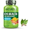 NATURELO Eye Vitamins – AREDS 2 Formula Nutrients with Lutein, Zeaxanthin, Vitamin C, E, Zinc, Plus DHA – Supplement for Dry Eyes, Healthy Vision, Eye Support – 60 Vegan Capsules