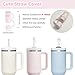 Stanley Cup Accessories Set Including 6 Pcs Silicone Spill Proof Stopper, 2 Pcs Straw Cover Cap for 9-10 mm Straws, 1 Pcs Silicone Boot for Stanley Cup Stanley 40oz & 30oz Tumbler (ROSE QUARTZ)