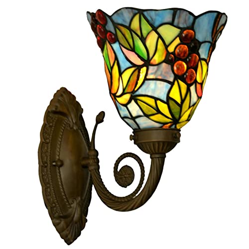 Applique murale Tiffany fleur de raisin pour sublimer votre couloir et escalier