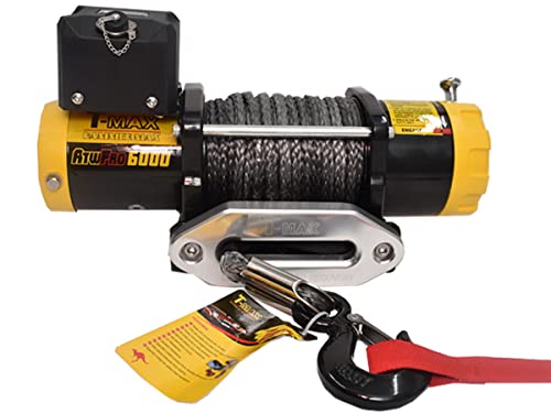 Amazon.co.jp: T-MAX 電動ウインチ 12V 6000LBS ATWPRO ダイニーマ 