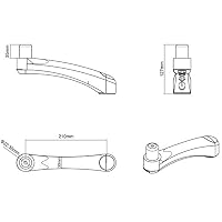 HFTEK - Zubehör für Monitor-Halterung - Verlängerungsarm - ca. 21 cm - weiß (HF03MW) – Ansicht 2