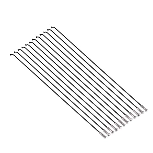 CLOGGS 30PCS 14G Mountain Road Bicycle Spokes -304 Stainless Steel, Black High Strength Spokes with Nipples, 82mm-298mm, Suitable for Most Bikes (Size : 167mm)